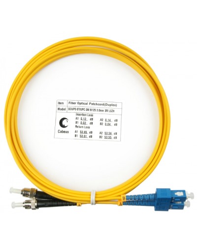 Шнур оптический duplex SC-ST 9/125 sm 3м LSZH Cabeus FOP(d)-9-SC-ST-3m в Балашихе Патч-корды оптические Pintop.ru