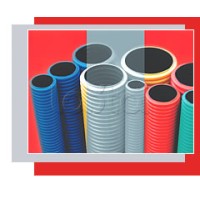 NR110 Двустенная труба ПНД жёсткая, тип 750, SN16, D110мм (1шт=6м) цвет красный Экопласт (80110-6)