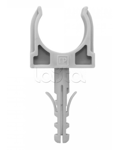 Крепеж-клипса с дюбелем серая д25 в малой упаковке (10шт/450шт уп/кор) Промрукав (PR13.0317) в Балашихе Крепеж: Дюбели, шурупы, саморезы Pintop.ru