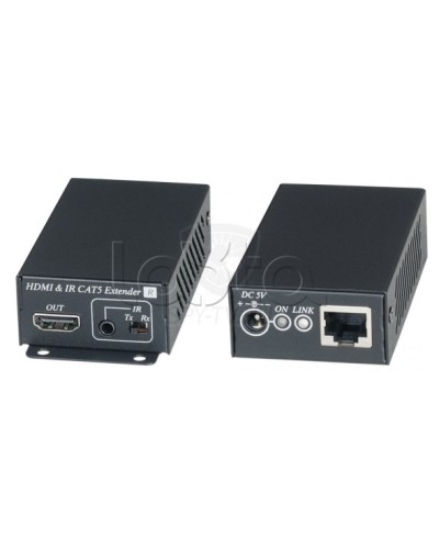 Комплект для передачи HDMI сигнала с ИК повторителем по одному кабелю витой пары SC&T HE02EI в Балашихе Видеоусилители, Модуляторы, Делители Pintop.ru