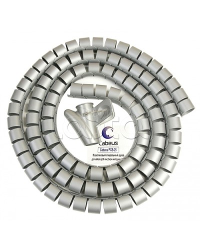 Рукав спиральный пластиковый для кабеля д.25 мм (2 м) и инструмент ST-25 Cabeus PCB-25 в Балашихе Аксессуары для кабель-канала Pintop.ru