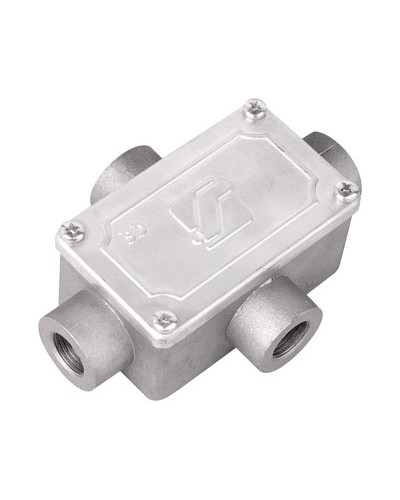 Коробка ответвительная алюминиевая, 4 ввода, М20х1,5 ,IP55, 118х83х42мм 6430-20 в Балашихе Распределительные коробки Pintop.ru