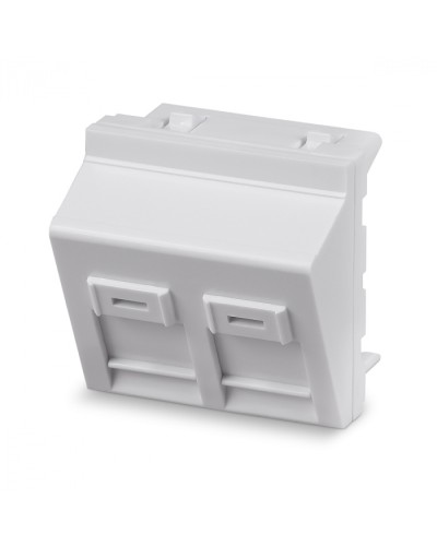 Вставка 45x45 (Mosaic) для 2 модулей формата Keystone Jack, угловая Cabeus (FP-A-45-2M) в Балашихе Модули Keystone Pintop.ru