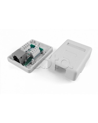 Розетка компьютерная RJ-45(8P8C) Hyperline SB1-1-8P8C-C5e-SH-WH в Балашихе Розетки компьютерные и телефонные Pintop.ru