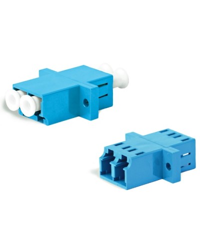 Адаптер оптический проходной LC/UPC-LC/UPC, SM, duplex, корпус пластиковый, синий, белые колпачки LC/UPC-LC/UPC Hyperline FA-P11Z-DLC/DLC-N/WH-BL в Балашихе Проходные адаптеры и розетки оптические Pintop.ru