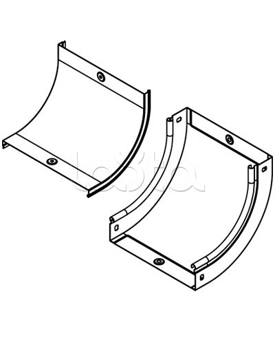 Крышка CS 90 на угол вертикальный внутр. 90° осн. 100 DKC 38202 в Балашихе Аксессуары для лотков Pintop.ru
