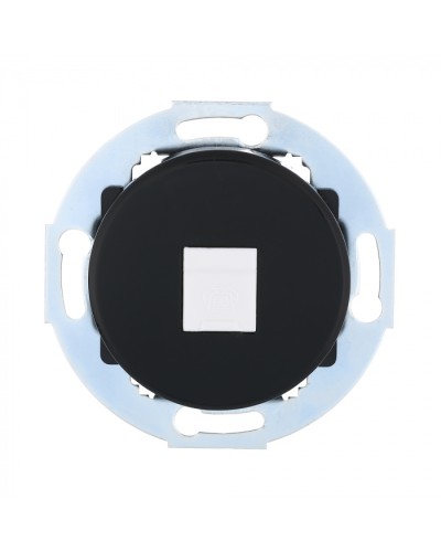 Розетка телефонная RJ-12 с накладкой (черный) Vintage (885508-1) в Балашихе Розетки компьютерные и телефонные Pintop.ru