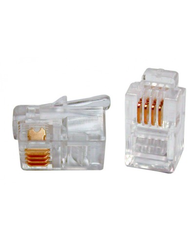 Коннектор телефонный для телефонных трубок Cabeus 4P4C в Балашихе Коннекторы и разъемы Pintop.ru