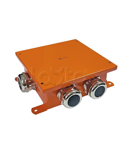 SMB120 Коробка металлическая, огн. E-110,о/п 120х120х60, 4 метал. гермоввода, IP66, 9P, (1,5-10 мм2), цвет оранж. Экопласт (56354) в Балашихе Распределительные коробки Pintop.ru