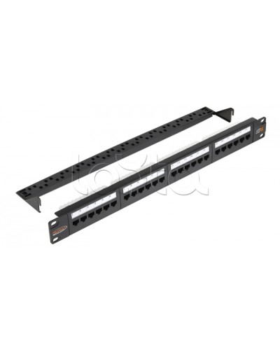 Патч-панель 1U 24 порта RJ45 NIKOMAX (NMC-RP24UE2-1U-BK) в Балашихе Патч панель Pintop.ru