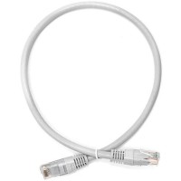 Патч-корд RJ45 TWT FTP кат.5e, с заливными колпачками, 1.0 м, серый TWT TWT-45-45-1.0/S-GY
