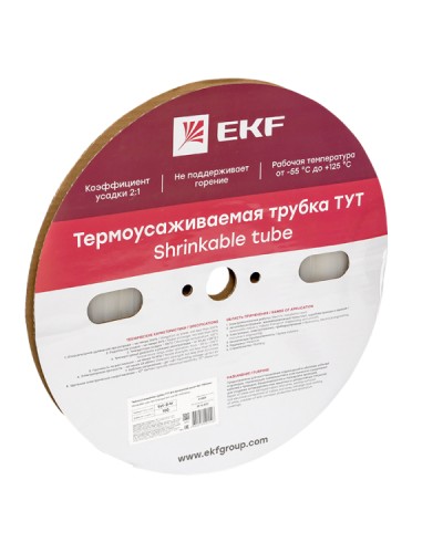 Термоусаживаемая трубка ТУТ 8/4 прозрачная рулон EKF PROxima (tut-8-tr) в Балашихе Аксессуары для кабель-канала Pintop.ru