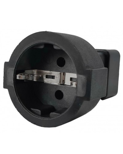 Адаптер переходной, розетка Schuko - вилка C20, 220В, 16А, черный LANMASTER (LAN-PPS/20-BK) в Балашихе Проходные адаптеры и розетки оптические Pintop.ru