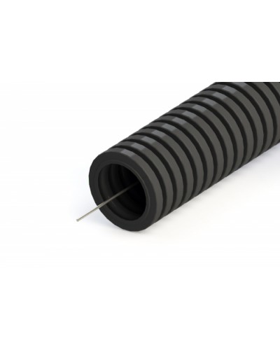 Труба гофрированная ПНД лёгкая 350 Н безгалогенная (HF) стойкая к ультрафиолету черная с/з д32 (25м/1375м уп/пал) Промрукав 161559 в Балашихе Труба гофрированная Pintop.ru