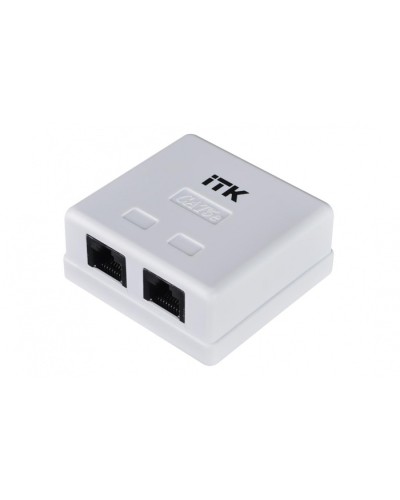 Розетка RJ-45 кат.5е 2-порта ITK CS2-1C5EU-22 в Балашихе Розетки компьютерные и телефонные Pintop.ru