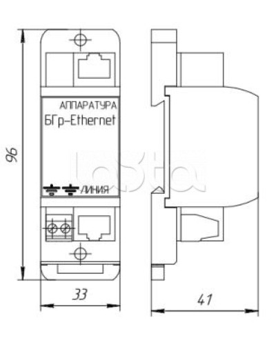 Блок защиты извещателей от воздействия грозы и электромагнитных наводок Forteza Блок БГр-Ethernet-4 в Балашихе Устройства защиты операционных процессоров (ОПС) Pintop.ru