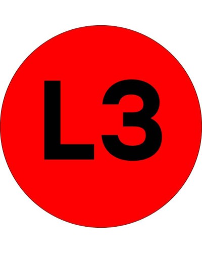 Наклейка L3 d=20мм EKF PROxima (an-2-15-2) в Балашихе Аксессуары для стоек и шкафов Pintop.ru