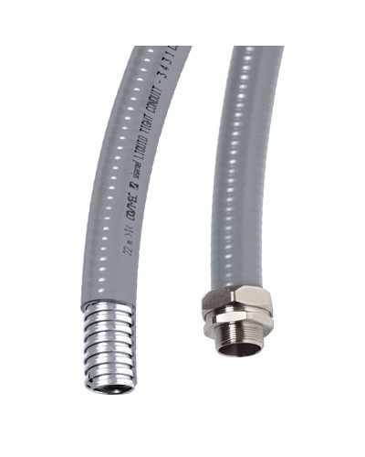 Металлорукав DN 26мм в гладкой ПВХ изоляции, Dвн 26,5 мм, Dнар 34,0,IP66, 25 м, цвет серый DKC 6070R-32 в Балашихе Крепежные изделия Pintop.ru