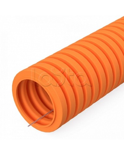 Труба гофрированная ПВХ легкая 350 Н оранжевая с/з d40 мм (15 м/960 м уп/пал) Промрукав (PR01.0134) в Балашихе Труба гофрированная Pintop.ru