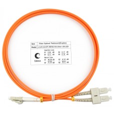 Шнур оптический duplex LC-SC 62,5/125 mm 1,5м LSZH Cabeus FOP-62-LC-SC-1,5m
