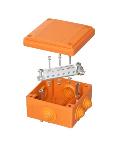 Коробка пластиковая FS с кабельными вводами и клеммниками, IP55,100х100х50мм, 6р, 4мм.квDKC (FSB11604) в Балашихе Распределительные коробки Pintop.ru