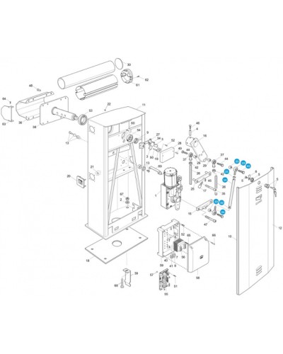 Корпус шлагбаума Came 119RIG056 в Балашихе Запчасти для шлагбаумов и автоматики Pintop.ru