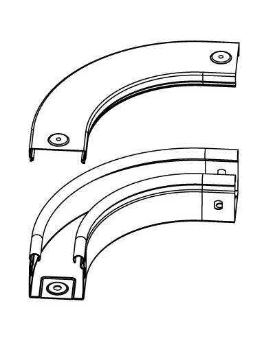 Крышка CPO 90 на угол горизонтальный 90° осн. 50 DKC 38000 в Балашихе Аксессуары для лотков Pintop.ru