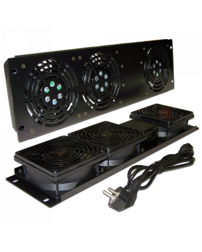 Блок 3-х вентиляторов 19 вертикальный, без термостата, 3U TWT (TWT-CB-FANV3-RACK) в Балашихе Вентиляторные модули Pintop.ru