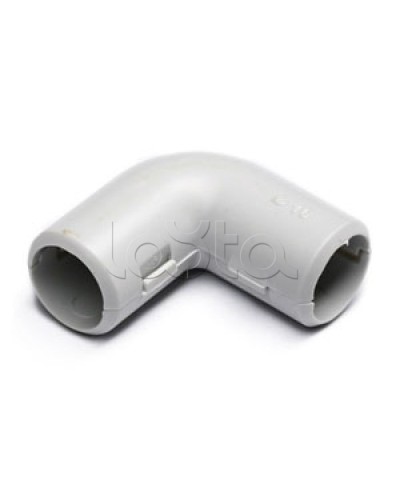 Угол 90° (из двух частей) для труб D32 мм, без галогена Экопласт 41232HF в Балашихе Аксессуары для труб (ОКЛ) Экопласт Pintop.ru