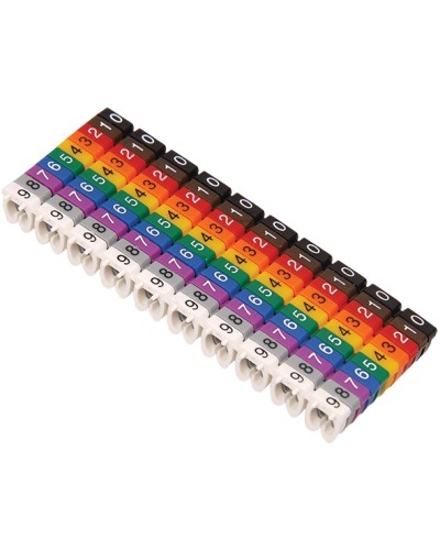 Маркер кабельный МКН комплект цифр 0-9 4мм2 (100шт/упак) IEK (UMK04-02-09) в Балашихе Аксессуары для кабель-канала Pintop.ru