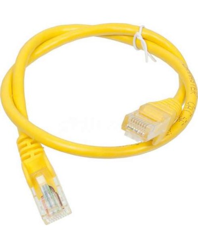 Патч-корд RJ45 - RJ45, 4 пары, UTP, категория 5е, 7 м, желтый, LSZH LANMASTER LAN-PC45/U5E-7.0-YL в Балашихе Патч-корды и пигтейлы Pintop.ru
