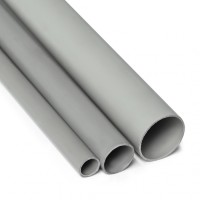 Труба гладкая самозатухающая ПВХ д.16 мм (3м) цвет серый ПожТехКабель 712-001