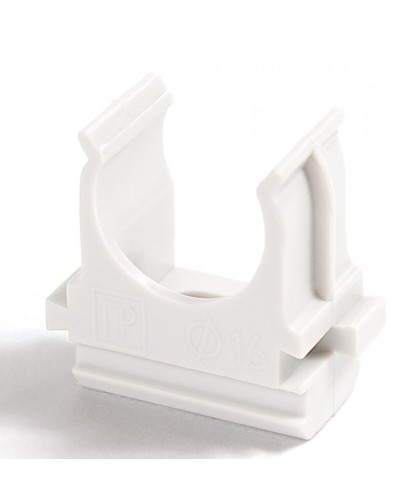 Крепёж-клипса для труб Полистирол белая д20 (100шт/1500шт уп/кор) Промрукав (PR.02720б) в Балашихе Держатели, клипсы, скобы Pintop.ru