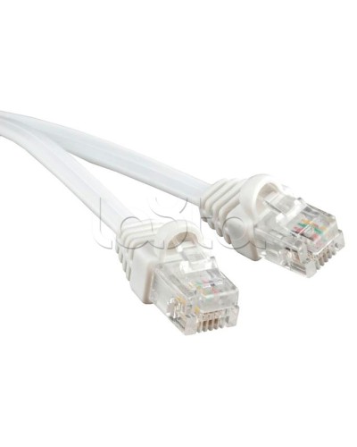 Патч-корд 6p4c телефонный, 3 м, белый Cabeus PC-TEL-RJ12-3m в Балашихе Патчкорды (медные) Pintop.ru