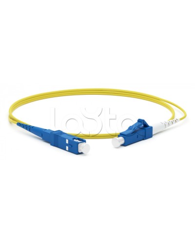 Патч-корд волоконно-оптическийLC/UPC-SC/UPC (1м) Hyperline FC-S2-9-LC/UR-SC/UR-H-1M-LSZH-YL в Балашихе Патч-корды оптические Pintop.ru