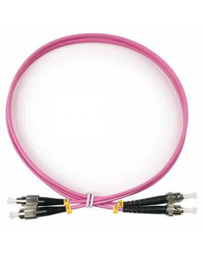 Шнур оптический duplex FC-ST 50/125 mm OM4 1м LSZH Cabeus FOP-50-OM4-FC-ST-1m в Балашихе Патч-корды оптические Pintop.ru