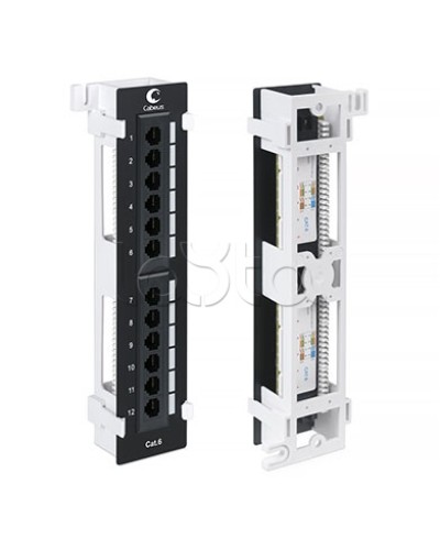 Патч-панель настенная, 12 портов RJ-45 Cabeus (PL-12-CAT.6-WL-DUAL IDC) в Балашихе Патч панель Pintop.ru