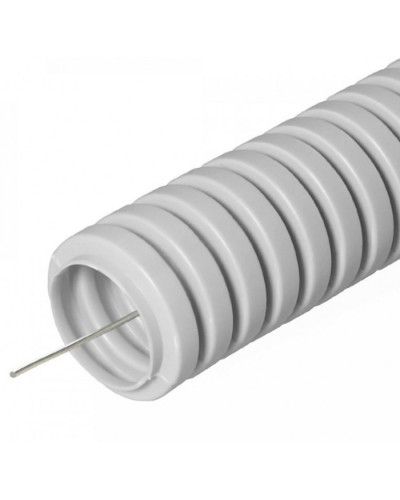 Труба гофрированная ПВХ тяжелая 750 Н серая с/з д16 (50м/уп) Промрукав (PR.0116415) в Балашихе Труба гофрированная Pintop.ru