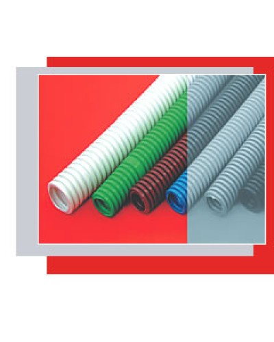 Труба гофрированная ПНД тяжелая диам 25 мм, с зондом, без галогена Экопласт 21125HF в Балашихе Труба гофрированная Pintop.ru