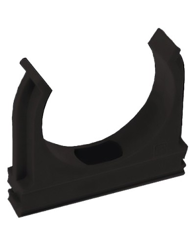 Крепёж-клипса для труб Полистирол черная д25 (100шт/1000шт уп/кор) Промрукав (02725ч) в Балашихе Держатели, клипсы, скобы Pintop.ru