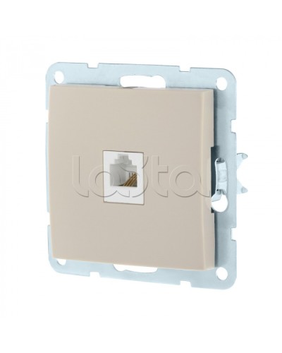 Розетка компьютерная RJ-45 кат. 5е с накладкой (бежевый) LK60 Экопласт (866101-1) в Балашихе Розетки компьютерные и телефонные Pintop.ru