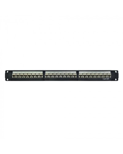 Патч-панель модульная 19, 1U, CAT6A, 24 порта RJ45, экранированная DKC RN6APPF24 в Балашихе Патч панель Pintop.ru