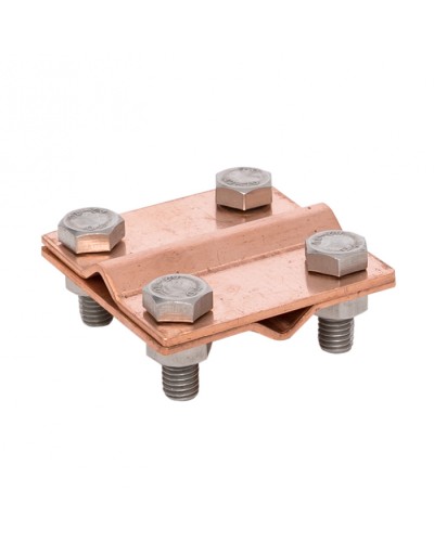 Зажим крестовидный прут-прут (пластина 57x57мм) Cu EKF PROxima (lp-g3109-cu) в Балашихе Электротехническое оборудование Pintop.ru