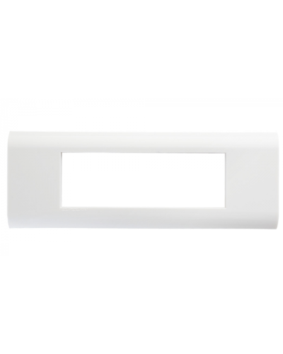 Рамка горизонтальная французский стандарт 6 модулей 45 × 22,5 мм, белый Eurolan (16M-00-26WT) в Балашихе Комбинированные настенные розетки Pintop.ru