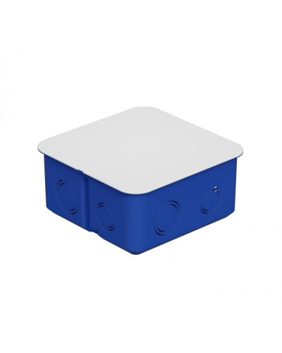 Коробка распределительная c/п. с крышкой, 100х100х50мм, IP30 цвет синий Экопласт (44656) в Балашихе Распределительные коробки Pintop.ru