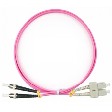 Шнур оптический duplex SC-ST 50/125 mm OM4 1м LSZH Cabeus FOP-50-OM4-SC-ST-1m