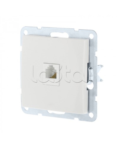 Розетка компьютерная RJ-45 кат. 5е с накладкой (белый) LK60 Экопласт (866104-1) в Балашихе Розетки компьютерные и телефонные Pintop.ru