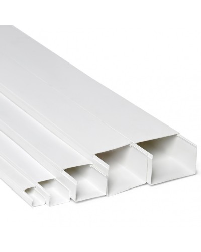 Кабель-канал 80x40x2000, двойной замок, белый (ПожТехКабель) в Балашихе Кабель-канал Pintop.ru