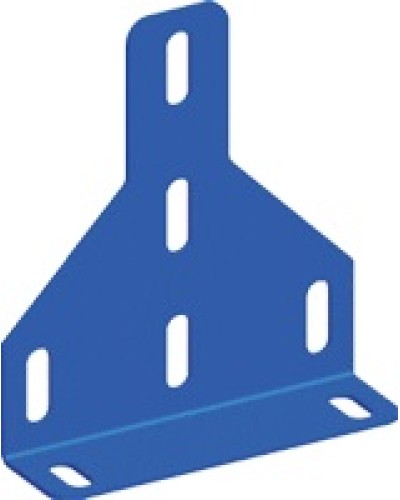 Скоба фиксирующая для стального лестничного лотка, серая LANMASTER LAN-LTS-BTF-GY в Балашихе Аксессуары для лотков Pintop.ru