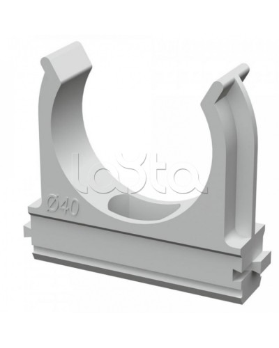 Крепеж-клипса для труб АБС-пластик в карт д40 (30шт/300шт уп/кор) Промрукав (PR.0640) в Балашихе Держатели, клипсы, скобы Pintop.ru